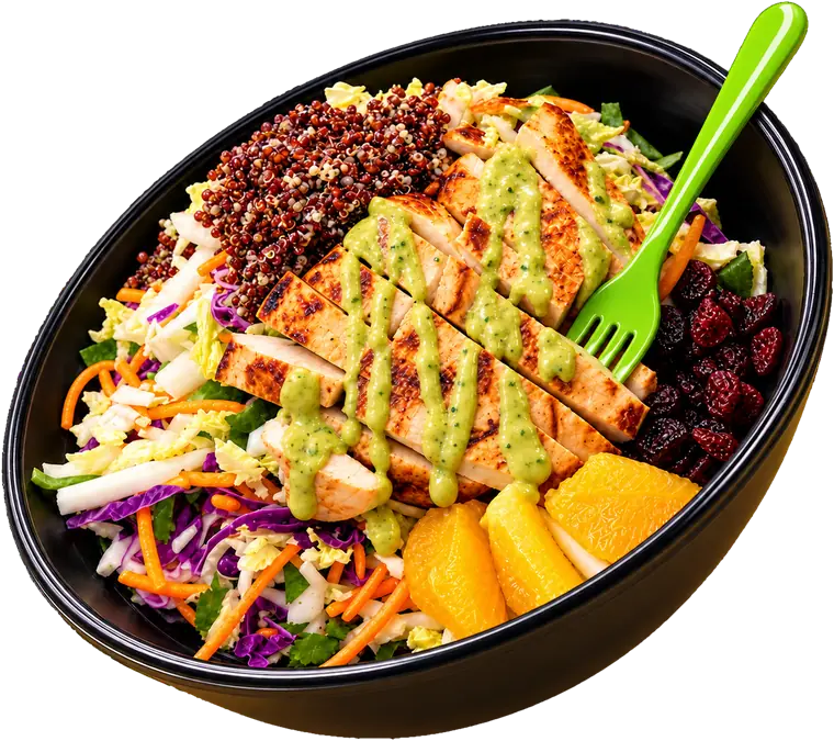 A Fresh Fork Grill bowl, built to order